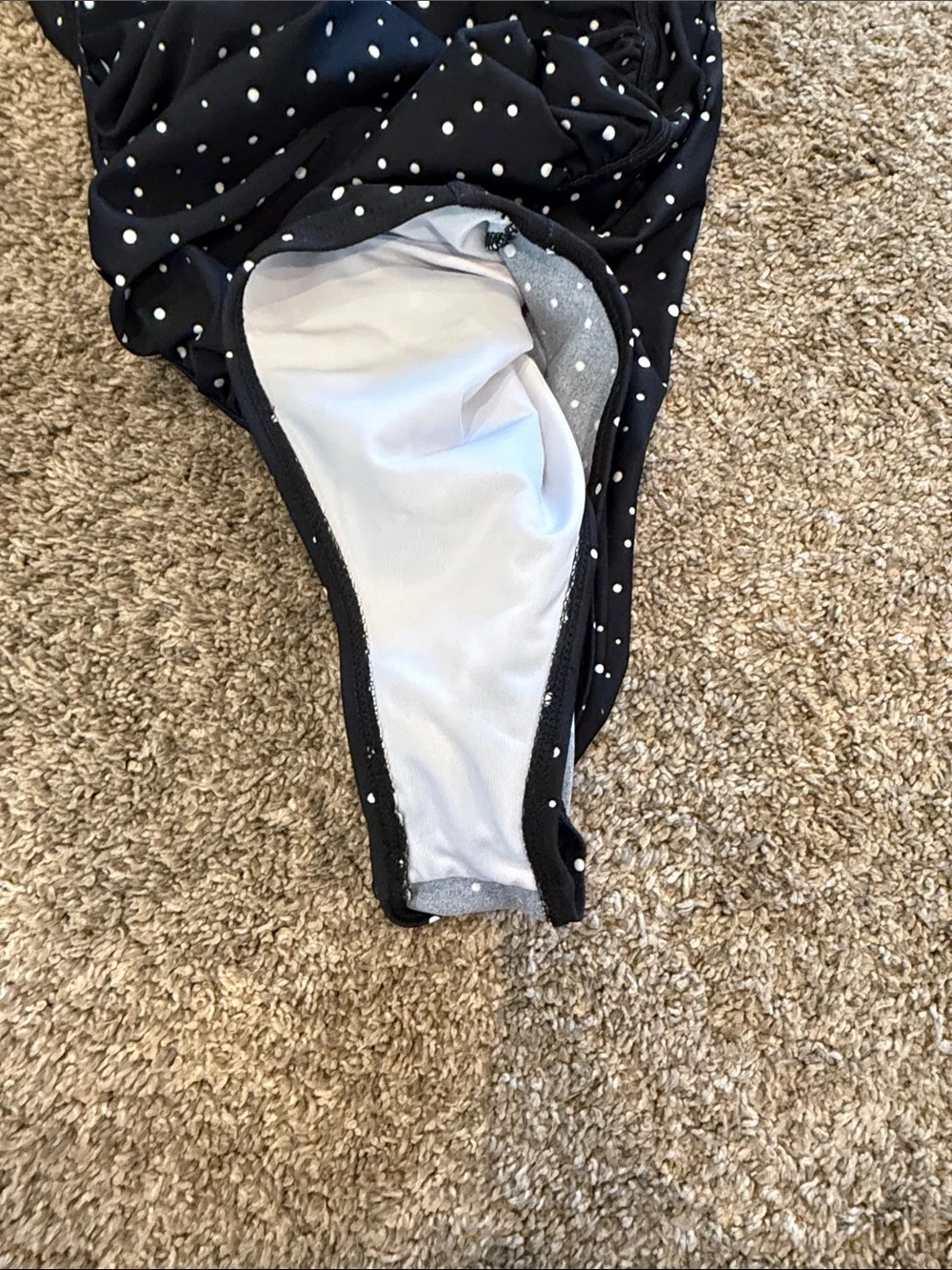 Justfitus: Black Polka Dot One-Piece Swimsuit